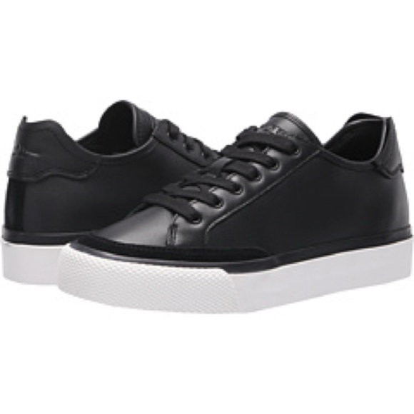 rag & bone Army Suede-Trimmed Leather Sneakers - Picture 1 of 8